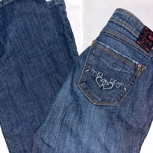 3 for 55Heart pocket dark wash denim jeans